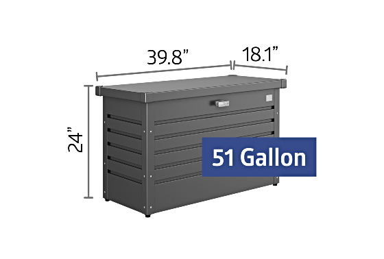 Biohort Leisure Time 51 Gallon Metal Deck Box Measurements