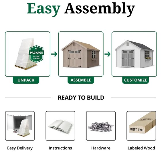 Little Cottage Colonial Williamsburg Shed Simple and Easy Assembly