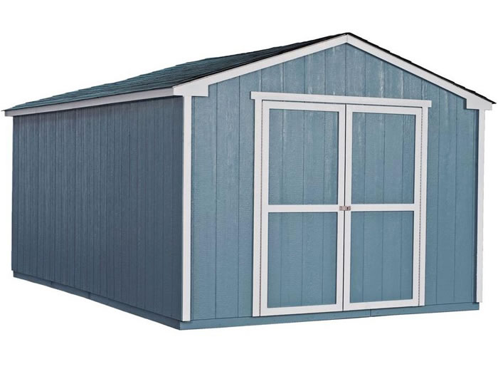 Handy Home Cumberland 10x16 Wood Storage Shed w/ Floor 