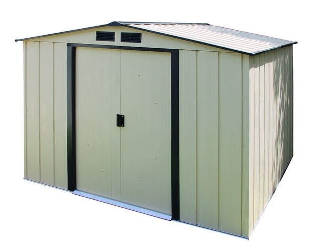 DuraMax 10x10 Eco Metal Storage Shed Kit - with 2 vents - Ivory w