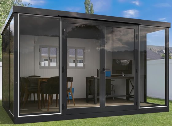 The DuraMax Glass Room makes an excellent addition as a Pool House!