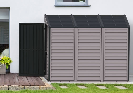 The SideMate vinyl shed is perfect for installing next to your house!