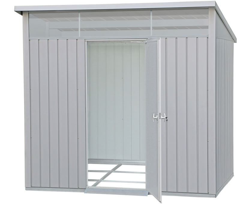 Duramax 8x6 Palladium Metal Shed Kit - Light Gray