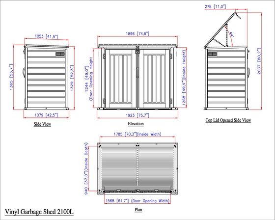 Duramax 6x3 MultiStore Recycle Bin / Bike Storage Shed Kit 