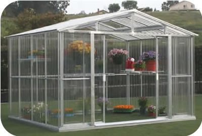 palram chalet 12x10 aluminum greenhouse kit hg5400