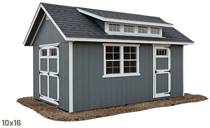 EZ-Fit 10x16 SkyView Panelized Wood Shed Kit w/ Windows EZ-Fit 10x16 SkyView Panelized Wood Shed Kit w/ Windows