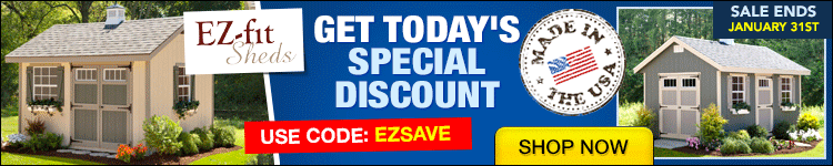 EZ-Fit Wood Sheds On Sale! Use Coupon EZSAVE - Ends December 24th