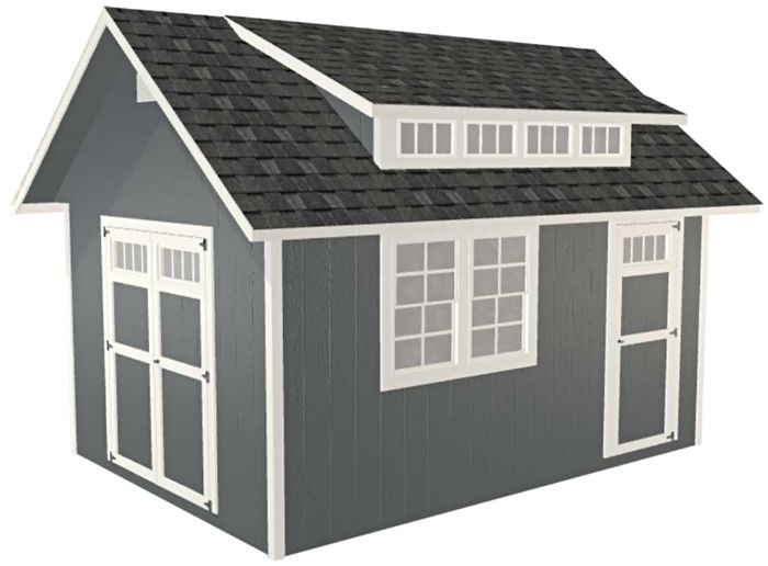EZ-Fit 10x12 SkyView Panelized Wood Shed Kit w/ Windows EZ-Fit 10x12 SkyView Panelized Wood Shed Kit w/ Windows