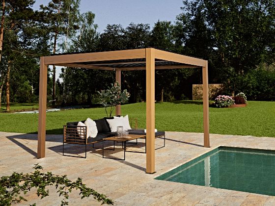 Elevate your outdoor space with the Gazebo Penguin Vikos 10x10 Pergola in a warm wood finish. Whether hosting guests, relaxing solo, or adding a touch of natural elegance, this pergola blends timeless style with modern function. More than just a shelter- it's a statement of refined outdoor living.