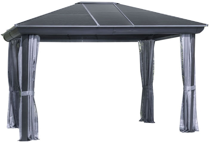 Gazebo Penguin 10x14 Venus Gazebo Metal Roof - Grey