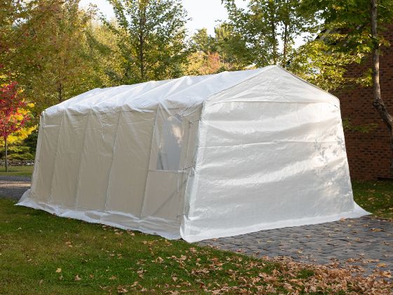 thumbnail image 2 of Carport,Heavy Duty Outdoor Storage Shed With Roll-up Zipper Door, Waterproof Storage Tent Shelter Car Canopy Portable Garage Motorcycle Bike Garden Tools 2 of 14