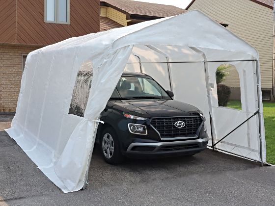 Introducing the Gazebo Penguin Car Shelter in White Color