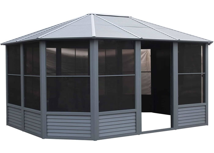 Florence 12x15 Metal Roof Solarium Kit - Grey