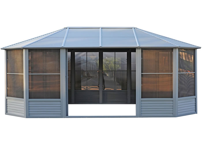 Florence 12x18 Metal Roof Solarium Kit - Grey
