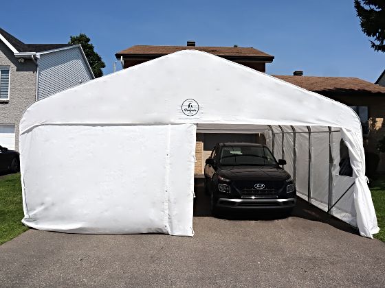 thumbnail image 2 of Carport,Heavy Duty Outdoor Storage Shed With Roll-up Zipper Door, Waterproof Storage Tent Shelter Car Canopy Portable Garage Motorcycle Bike Garden Tools 2 of 14