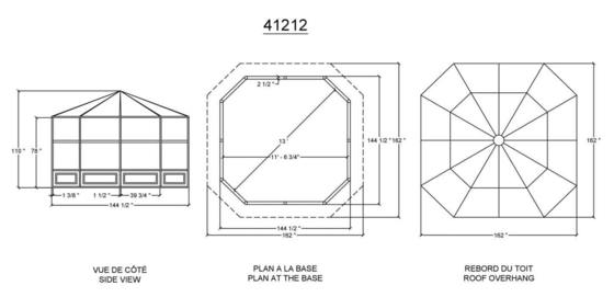 Florence 12x12 Solarium Measurements