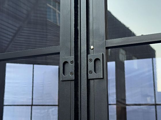 Sliding doors featuring built-in pull handles