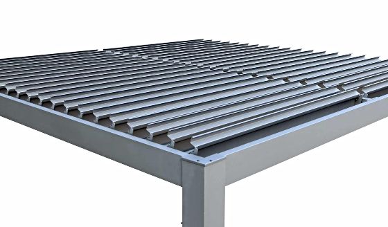 Louvers are controlled manually by crank handle. Can be opened and closed as you like.
