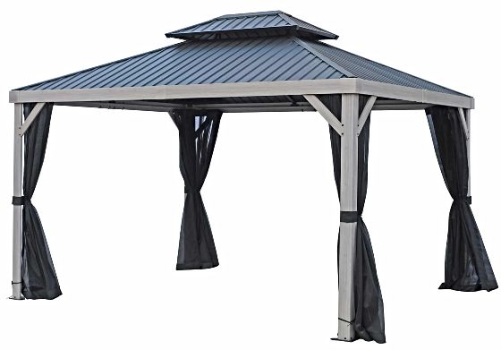 Introducing the Gazebo Penguin 10x12 Yosemite Gazebo Kit - Aluminum Frame - Wood Finish