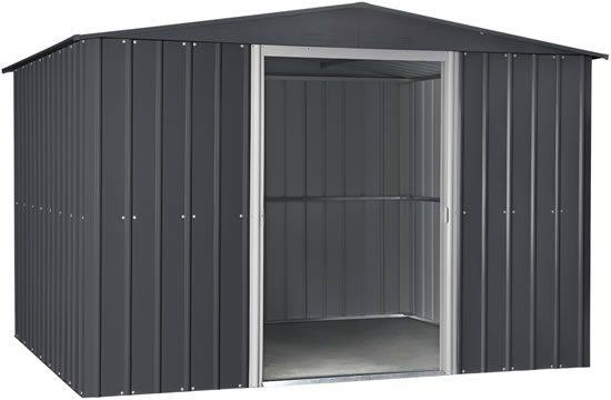 globel 10x12 gable roof metal storage shed kit - steel