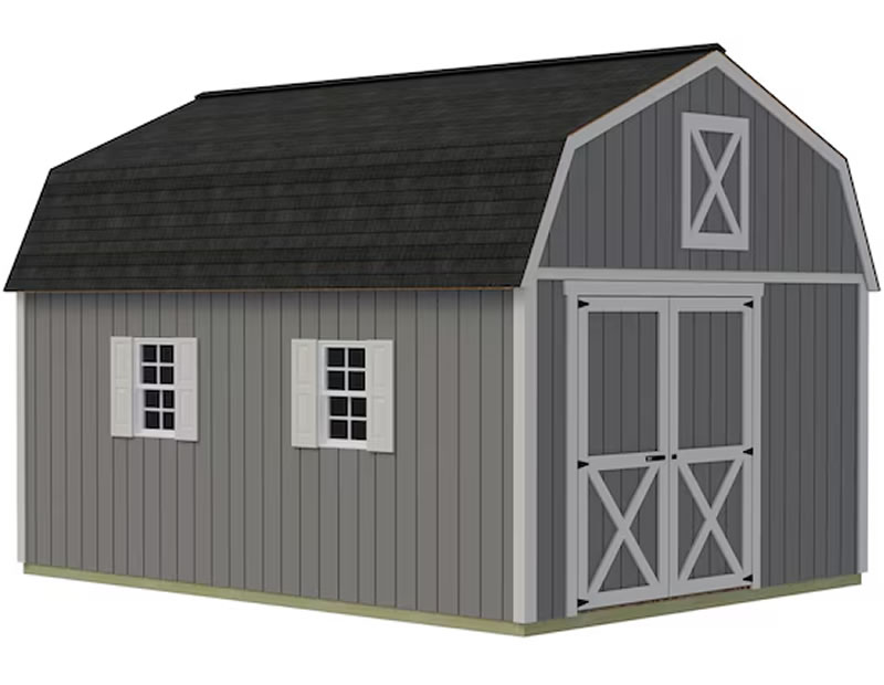 Handcrafted Homestead 12x16 Wood Storage Barn Kit - ALL Pre-Cut