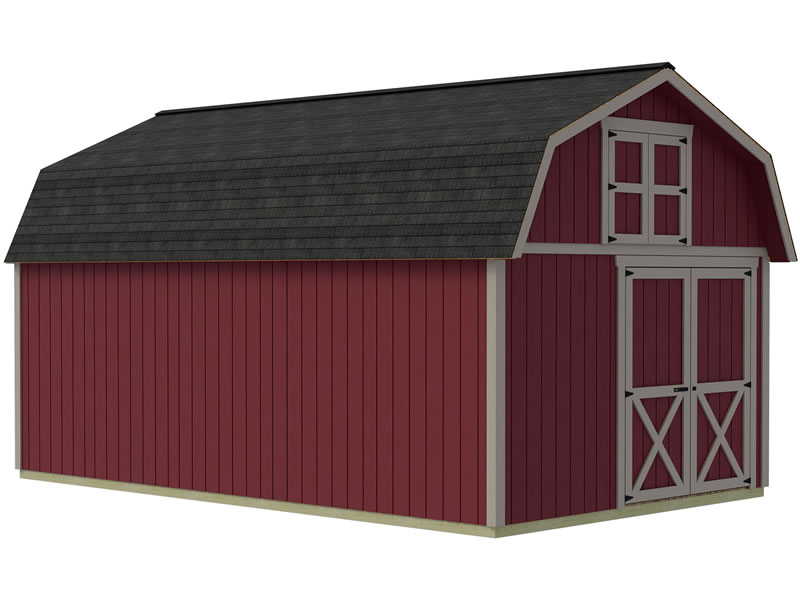 Handcrafted Homestead 12x20 Pre-Cut Barn Kit w/ Loft-Door Offset
