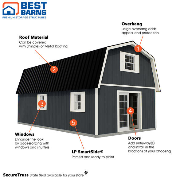 Handcrafted Homestead XL Barn Shed Kit