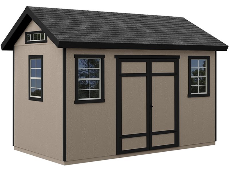Handy Home Berkdale 14x8 Wood Shed Kit w/ Windows & Floor
