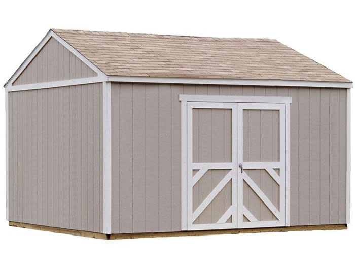 handy home columbia 12x16 wood storage shed kit 18218-1