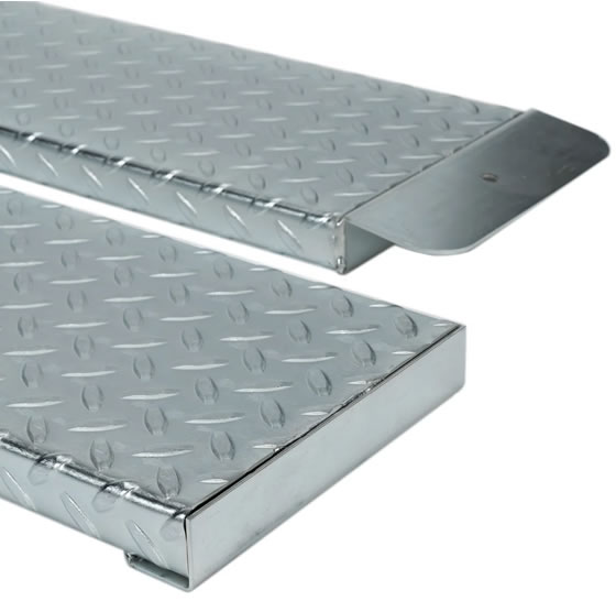 Easy to use - simply place curved end of ramps on entry of shed