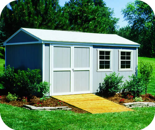 Handy Home Somerset 10x14 Wood Storage Shed w/ Floor (18415-4)