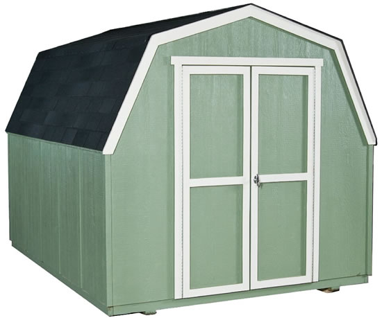 handy home marco 8x10 gambrel wood storage shed kit w