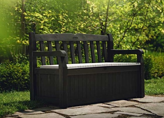 Keter Solana 70 Gallon Outdoor Storage Bench Assembled