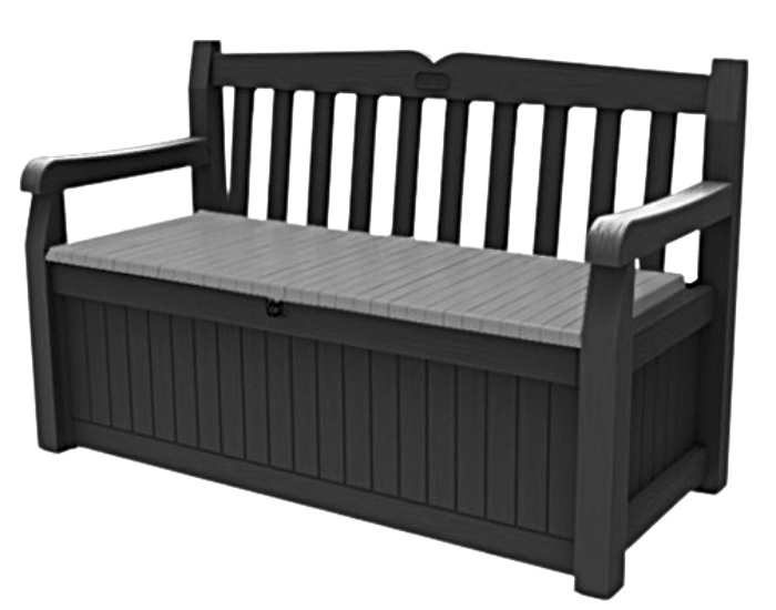 Keter Solana 70 Gallon Outdoor Storage Bench - Grey