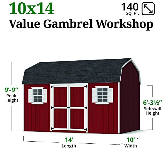 Value Workshop Barn Shed - Measurements