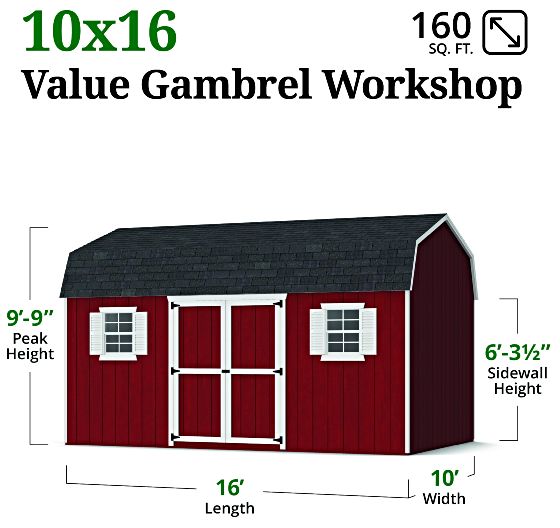 Value Workshop Barn Shed - Measurements