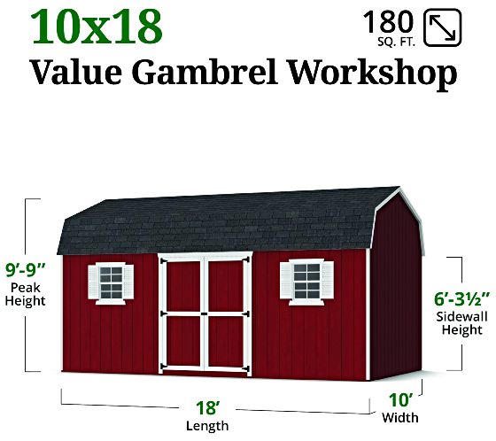 Value Workshop Barn Shed - Measurements