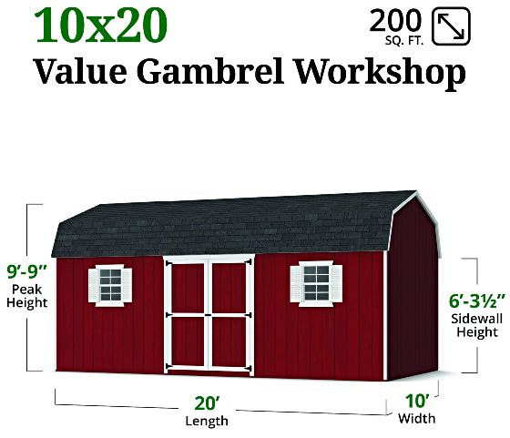 Value Workshop Barn Shed - Measurements