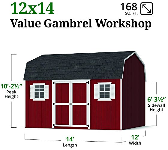 Value Workshop Barn Shed - Measurements
