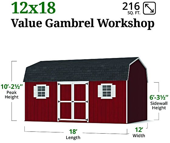 Value Workshop Barn Shed - Measurements