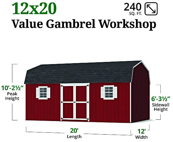 Value Workshop Barn Shed - Measurements