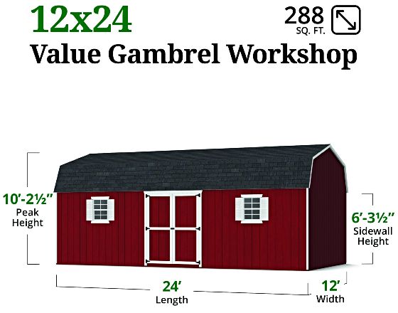 Value Workshop Barn Shed - Measurements