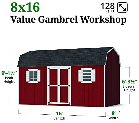 Value Workshop Barn Shed - Measurements