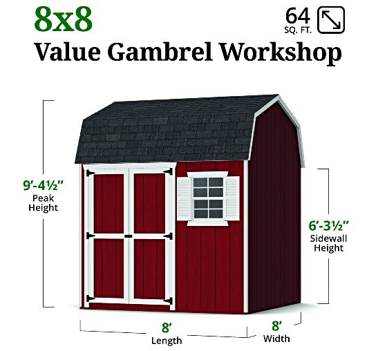 Value Workshop Barn Shed - Measurements
