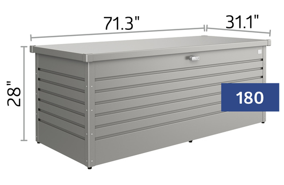 Biohort LeisureTime 210 Gallon Deck Box - Dimensions