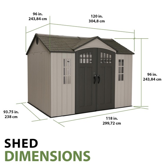 Lifetime 10x8 Side Entry Shed w/ Vertical Siding 60118