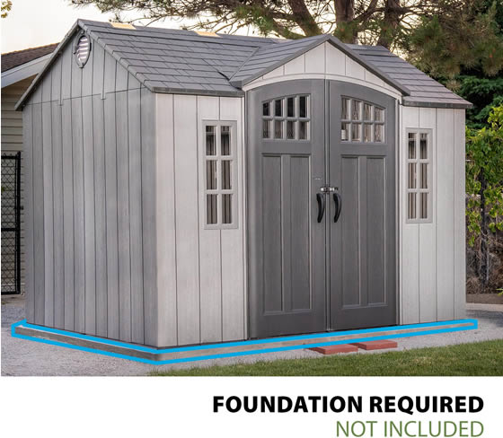 The Lifetime 10x8 Shed 60334U Includes Floor *foundation required by owner