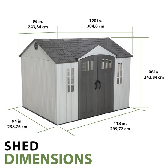 Lifetime 10x8 Outdoor Storage Shed Kit w/ Vertical Siding 60243