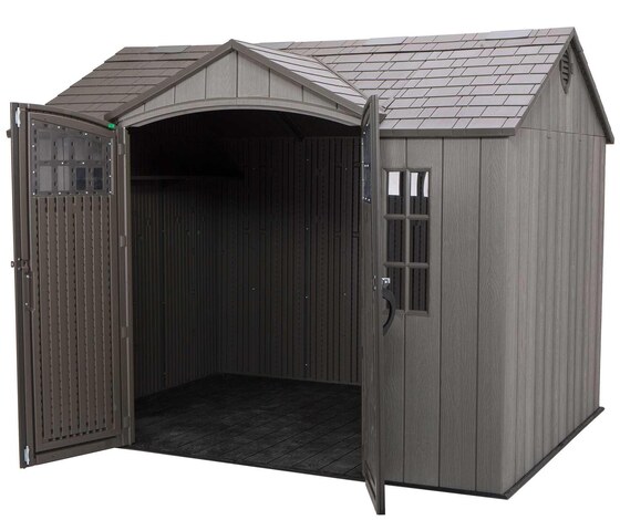 Wide double doors allow for easy entry and hassle-free storage.