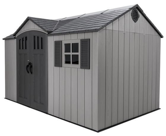 Maximize your outdoor organization with the Lifetime 12x8 Metal-Reinforced Outdoor Storage Shed